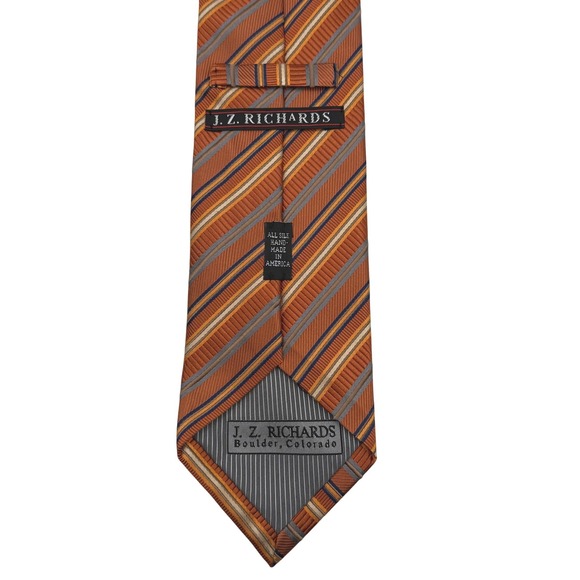 Lot of 6 Men's Silk Dress Ties JZ Richards Brooks Brothers Saks Paisley Striped - Picture 5 of 14